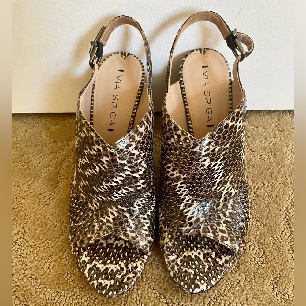 Via Spiga snakeskin heels 8.5